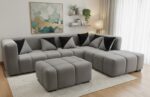 Snow Drift L-Shape Bubble Sofa | 7-Seater with 6-Inch Comfort Foam