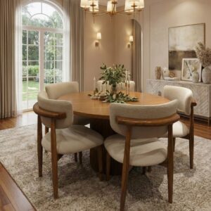 Arbor 5-Seater Dining Set | Solid Wood & Premium Finish