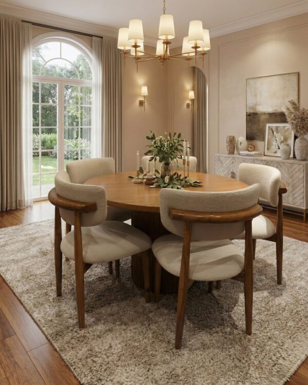 Arbor 5-Seater Dining Set | Solid Wood & Premium Finish