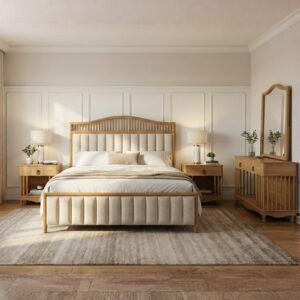 Elevate Your Sanctuary with the Aurora Latte 4-Piece Panel Bedroom Set